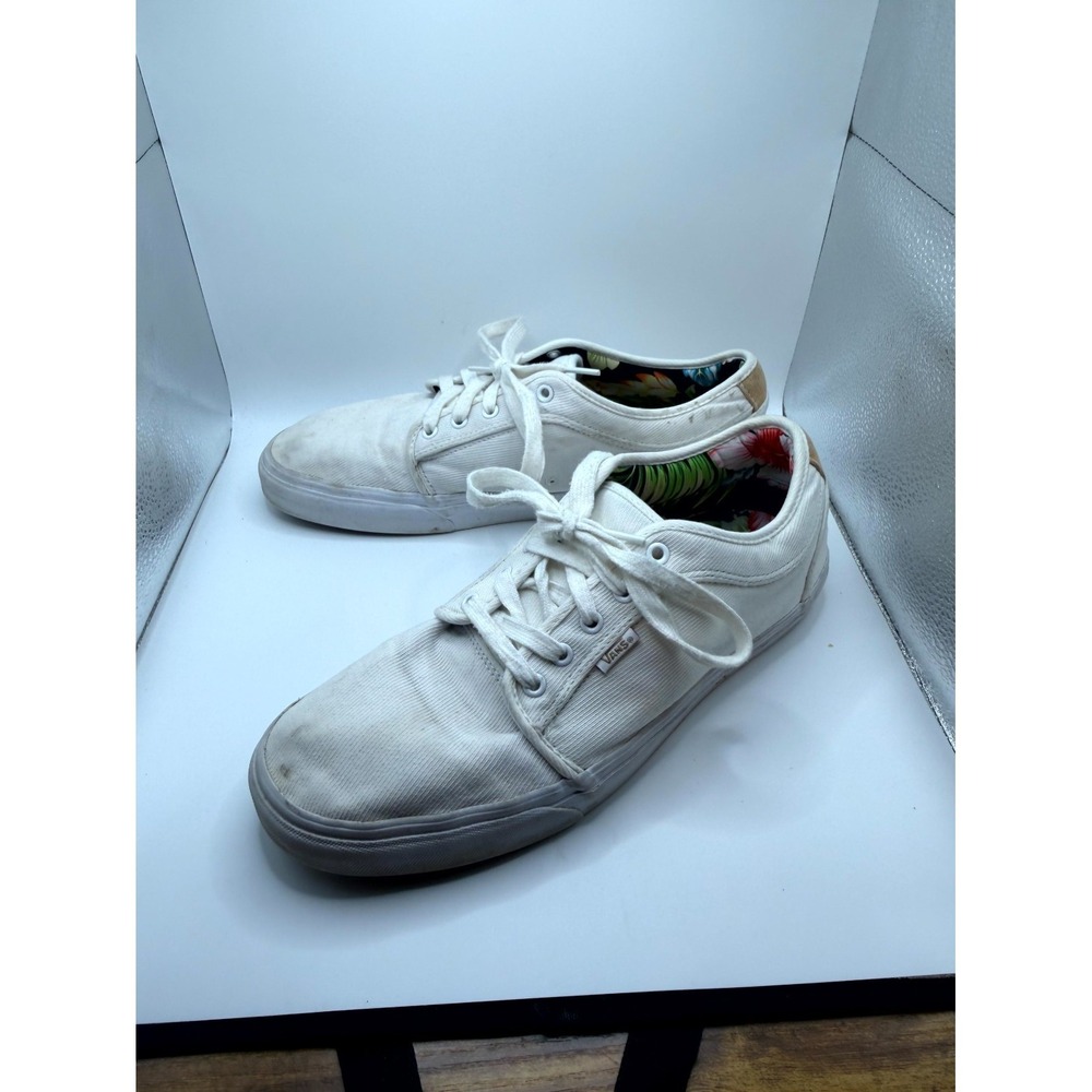 Vans Chukka Low Men 13 Sneaker Marshmallow Natural White Canvas Skateboard Shoes